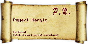 Peyerl Margit névjegykártya